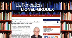 Desktop Screenshot of fondationlionelgroulx.org