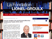 Tablet Screenshot of fondationlionelgroulx.org